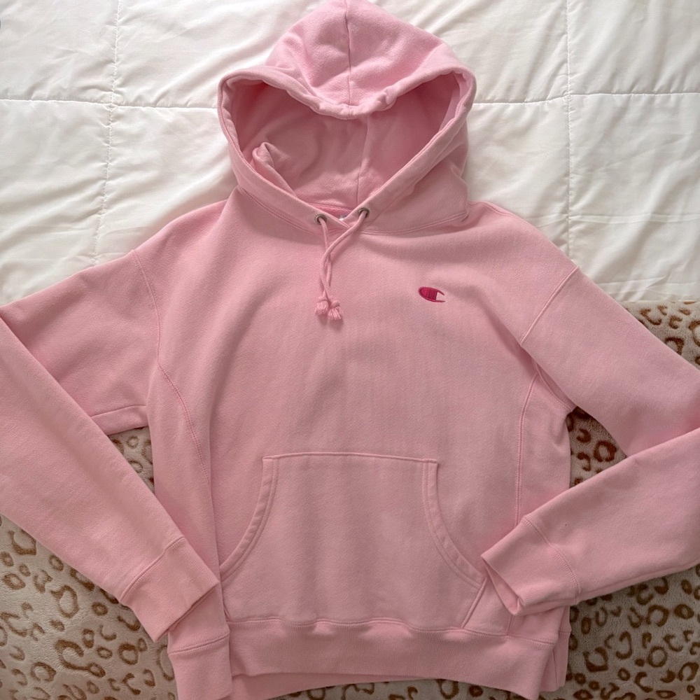 Pink Champion reverse weave Hoodie
